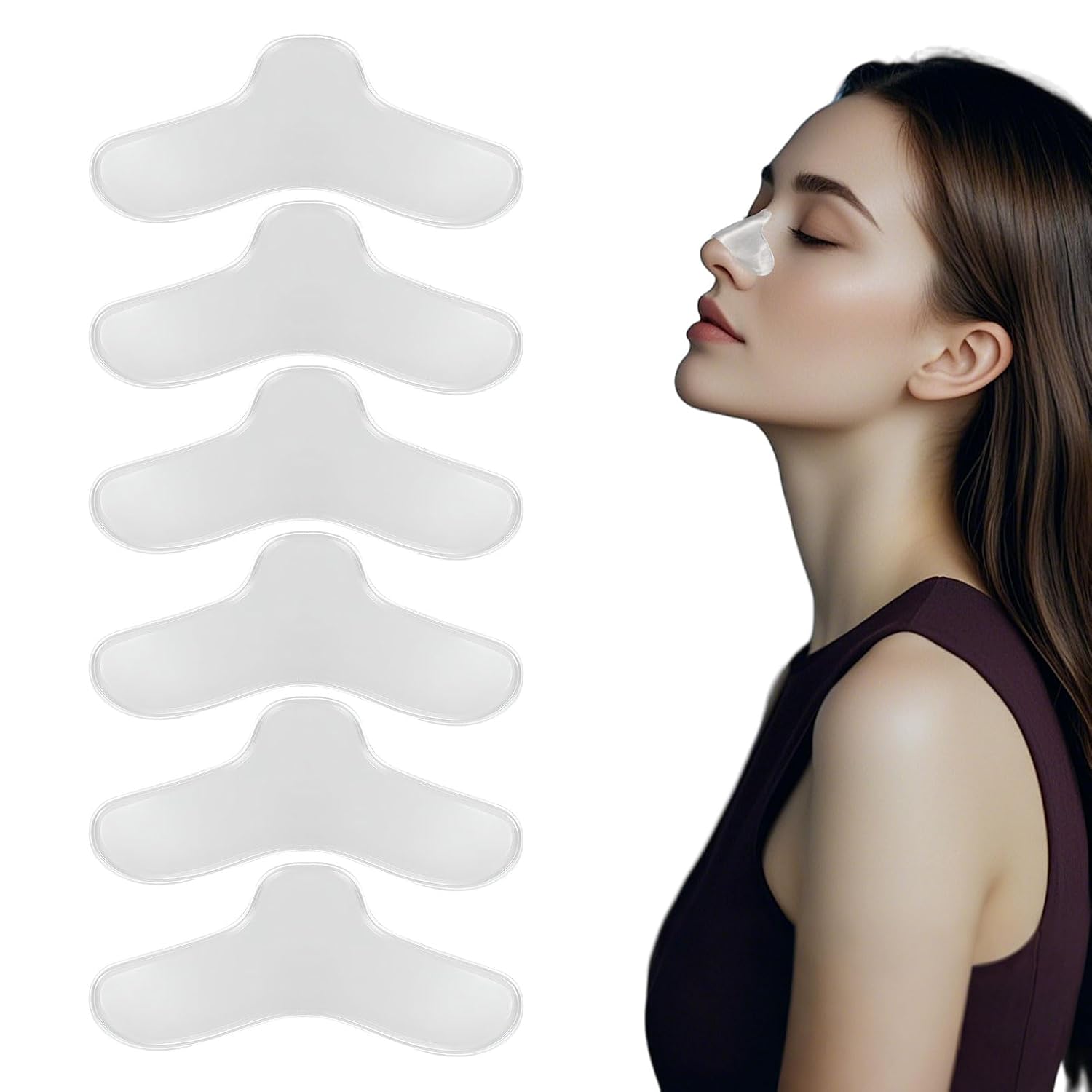 6PCS Nasal Pads for CPAP Machine,Comfortable Silicone Gel Nose Mask Pad for CPAP Mask,Nose Gel Pad for CPAP Accessories,Nose Pad Protector for Breathing Machine Accessories Mask Liners