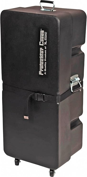Gator Cases Protechtor Series Classic Compact Drum Hardware Accessory Case Upright with (4) Wheels, 36"x16"x12" (GP-PC304WU)