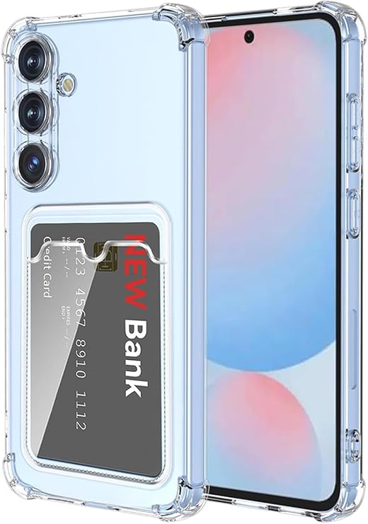 Ehr. Samsung Galaxy A57 Uyumlu Kamera Korumalı Kartlıklı Köşeleri Airbag Tasarımlı Darbe Önleyici Lüks Şeffaf Silikon Kılıf
