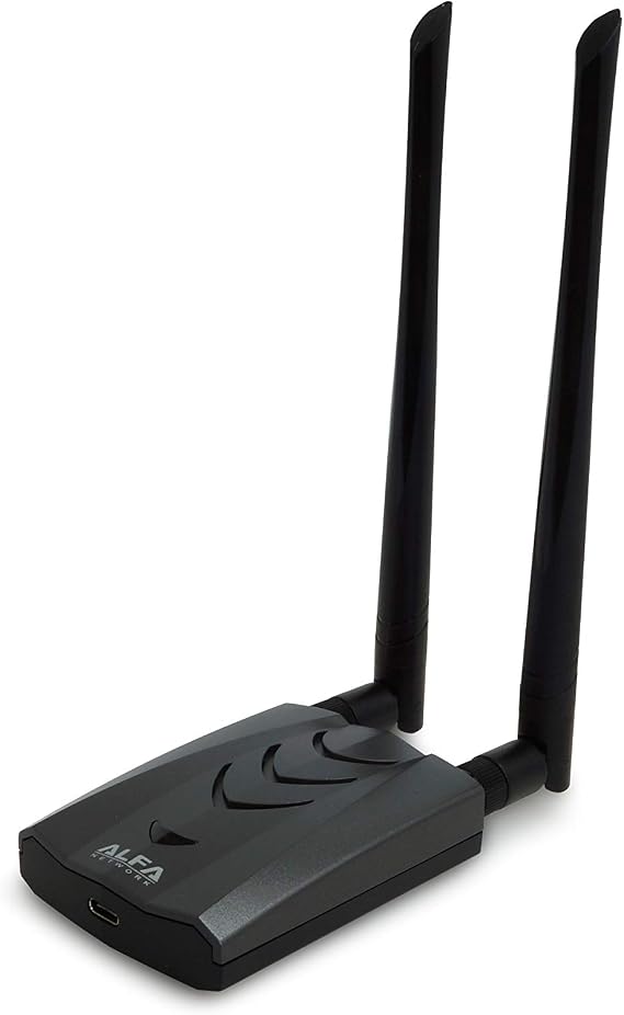 New Version Type-C WiFi USB ALFA AWUS036ACH Long-Range Dual-Band AC1200 Wireless Wi-Fi Adapter w/2x 5dBi External Antennas 2.4GHz 300Mbps/5GHz 867Mbps 802.11ac & A, B, G, N