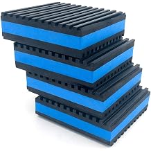 Air Jade 4 Pack Rubber Anti-Vibration Pads, 6 x 6 x 7/8 inches Heavy Duty EVA Vibration Isolation Pads Mats for HVAC, Washers, Compressors, Treadmills, Air Conditioner