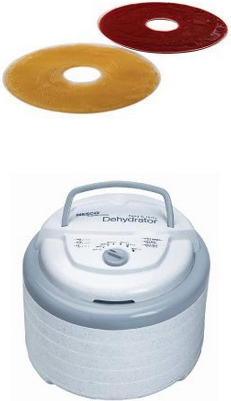 Nesco LSS-2-6 Fruit Roll Sheets and Snackmaster Pro Food Dehydrator Bundle