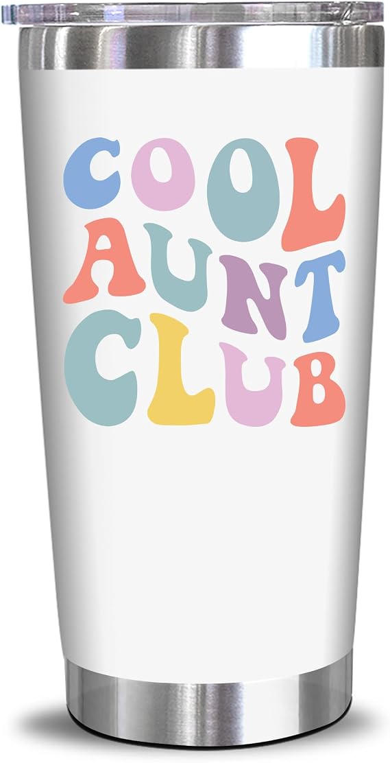 NewEleven Gifts For Aunt From Niece, Nephew - Cool Gifts For Aunt, New Auntie, Sister - Aunty Birthday Gift, Announcement, Promoted To Auntie, Best Aunty Ever - 20 Oz Tumbler