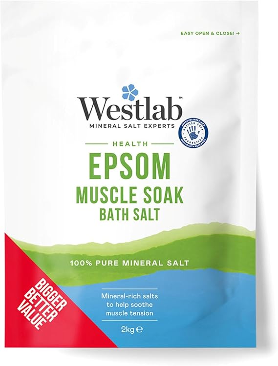 Westlab Health Epsom Bath Salts 2kg (1 Pack)