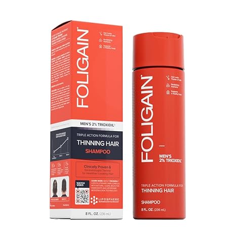 Foligain Triple Action 2% Trioxidil Männer Shampoo für dünnes Haar 236 ml