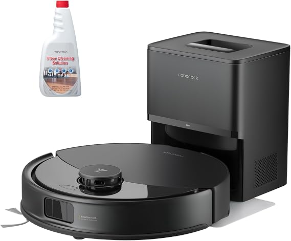 roborock Q10 X5+ Robot Vacuum Cleaner and 480ml Floor Cleaning Solution Bundle
