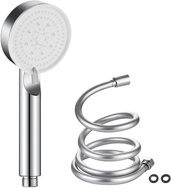Star Shower Head Set - 150cm PVC Bathroom Shower Hose + 5 Function Water Saving Hand shower