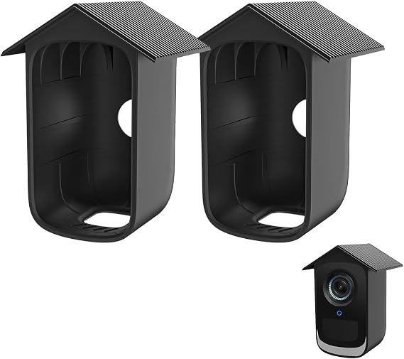 Silicone Protective Cover for eufyCam 3C (2-Pack), Weatherproof Rain & Dust Resistant Security Camera Skin, Easy Snap-On Installation, Black