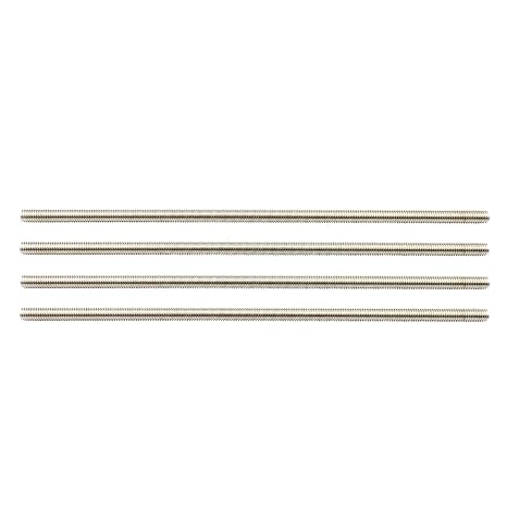 304 Stainless Steel 1/4"-20 Fully Threaded Rod, 4 Pieces 47" Length Long Threaded Rods