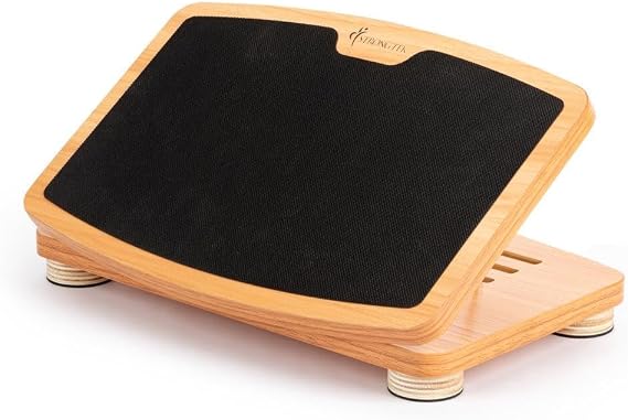 StrongTek Wooden Desk Foot Rest, Adjustable 3 Heights, Non-Slip, Under Desk | Wide Foot Platform, 3 Positions 2030, Ergonomic, Compact Design for Office, Gaming, Home, Reading and Sofa