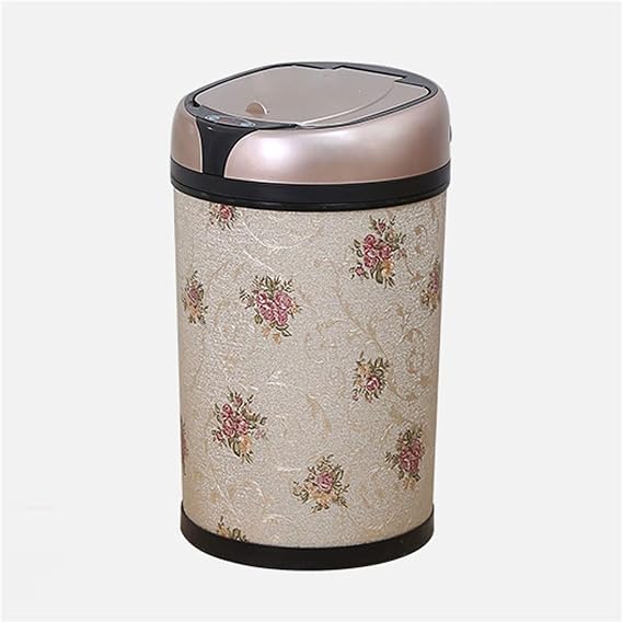 Garbage Can Creative Household Trash Can with Lid Smart Trash Can Automatic Open Lid and Motion Sense Activated Garbage Bin, Powered by Batteries Trash Bin,1-6L