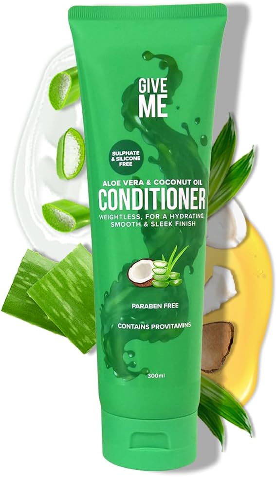 Give Me Cosmetics Conditioner, Sulphate & Silicone-Free, Aloe Vera & Coconut Oil, Intensely Nourished, Shiny Hair, Paraben-free