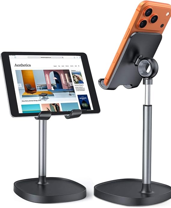 LISEN Cell Phone Stand Phone Holder for Desk, Office Decor Gadgets for Men