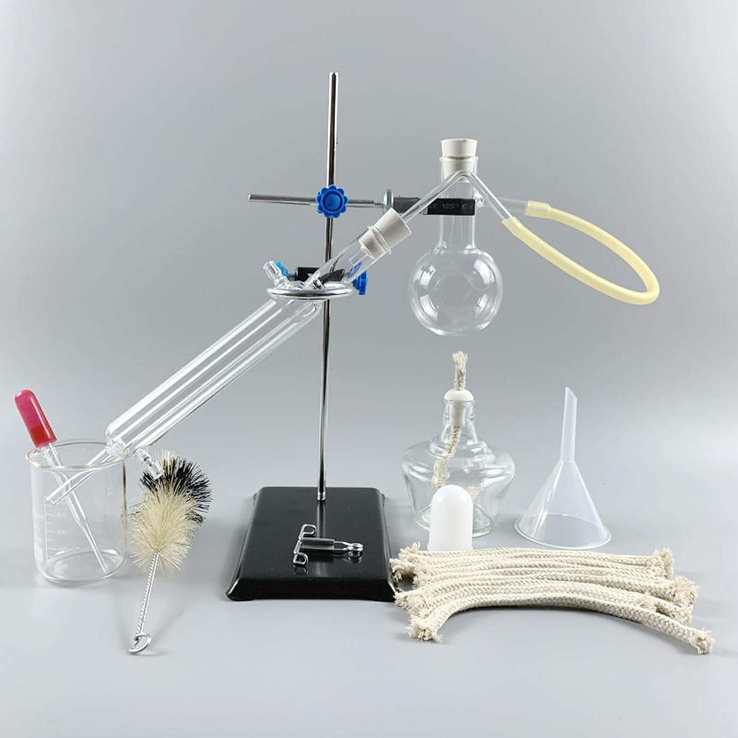 Professional Small Chemical Glass Steam Distillation Equipment DIY Essential Oil Distiller Kit Laboratory Glassware Kit