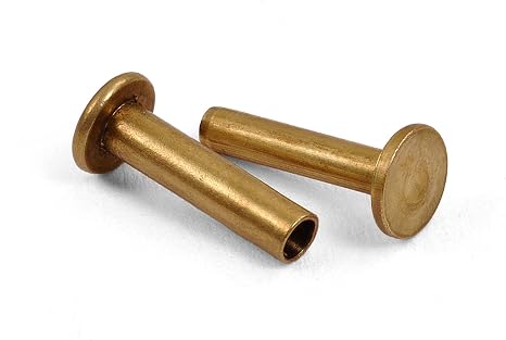 Solid Brass Compression Cutlery Rivets for Knife Handles 5/16 Head x 1/2 Length 25 Pairs (50 Pieces) Texas Knifemakers Supply [RV125]