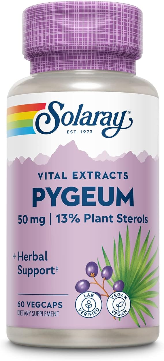 SOLARAY Pygeum Bark Extract 50 mg, 60 VegCaps