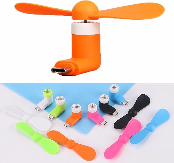 MIMIRACLE Mini Cellphone Fan Portable Mobile Phone Fan Compatible with TypeC iPhone and TypeC Phone, Summer Accessories (6 Pack)