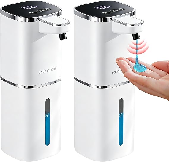 2 Pack Automatic Liquid Soap Dispenser, USB Rechargeable