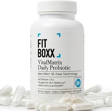 VitalMatrix Daily Probiotic | 60 Billion CFU | Digestive, Immune & Womens Microbiome Support | Advanced Delivery | 30 Day Supply