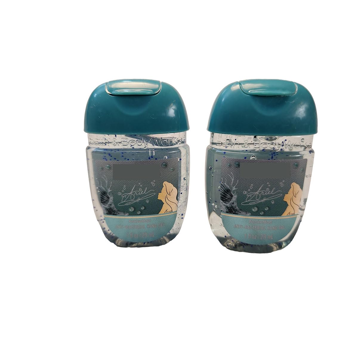 Bath and Body Care - Travel Size Sanitizer - 2 piece Bundle Set Hand Gel - 1 Fl Oz each - Label Artwork Varies Ariel