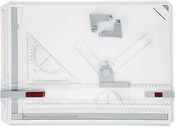 Drafting Table A3 Drafting Table Drawing Board, Portable A3 Drawing Board Multi-Function Drafting Tools Set, Architectural Technical Graphic Sketch Set with Parallel Rulers and