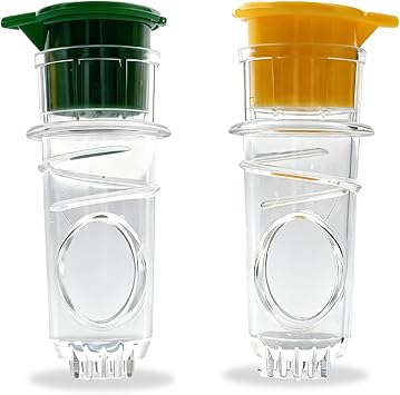 2 Pcs Lemon Squeezer Manual Lime Juice Extractor Clear with Lid Handheld Screw in Lemon Squeezer Citrus manual Juicer Portable Compact Juice Extractor for Citrus Fruits Cocktails Cooking