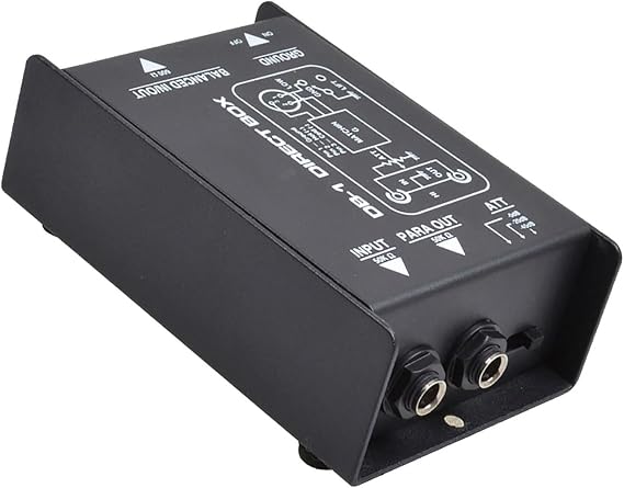 Durable Metal Passive Box Electric Lift Switching for Electric Guitar Bass 0DB -20dB -40dB