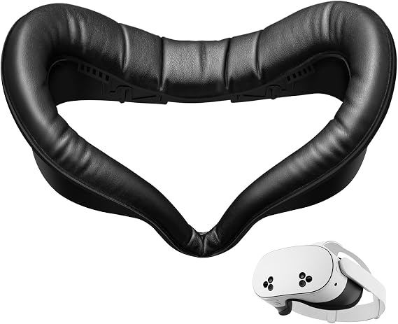 SUPERUS for Quest 3S Face Pad Cover Facial Interface, Soft PU Face Cushion Pad Compatible with Meta/Oculus Quest 3S Accessories, Fully Integrated Anti-Light Leakage Design (Not Fit Quest 3)