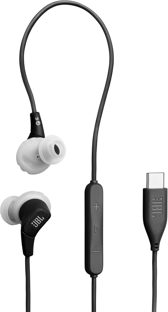 JBL Endurance Run 3 USB-C - Wired Sport Headphones - Black/Gray