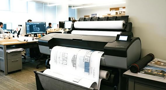 Premium Inkjet Coated Bright White Paper Roll 100gsm – Pack of 2, 914mm x 45m – High-Resolution Matte Wide Format Plotter Paper – Water