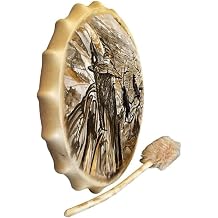 LIOONS Classic Shaman Drum Elven Music Playing Instrument Ethereal Drum Handmade Tongue Drum Home Decor Hand Drum Snare Drum
