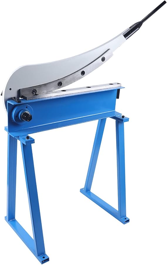 500mm Manual Metal Shear Cutter, 16 Gauge 1.5mm Sheet Metal Guillotine Shear, High Accuracy Plate Cutter with Stand, 80x38x130cm