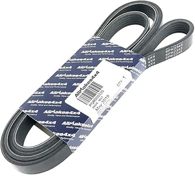Primary Main Drive Serpentine Belt compatible with Range Rover Sport LR3 4.4L V8 by Allmakes 4x4