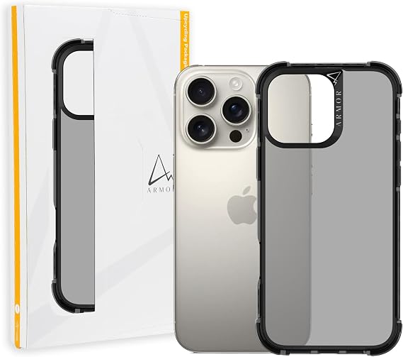 Armor Signature PRE Case for iPhone 16 Pro Max (Crystal Black with Black Tape)