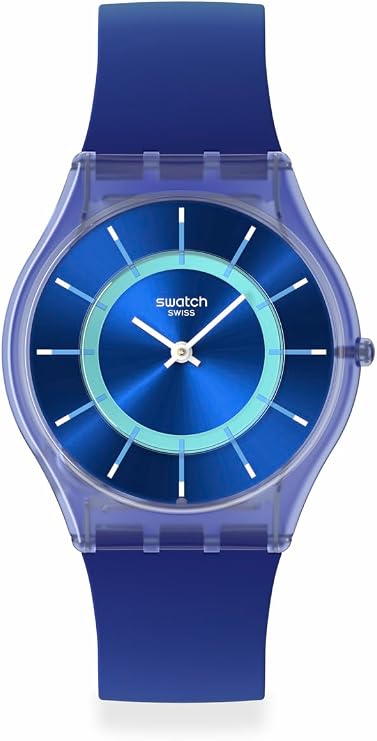 Swatch Skin Classic Biosourced Unisex Watch Casual Polymer Blue Quartz Waterproof Jammy Grape Dream
