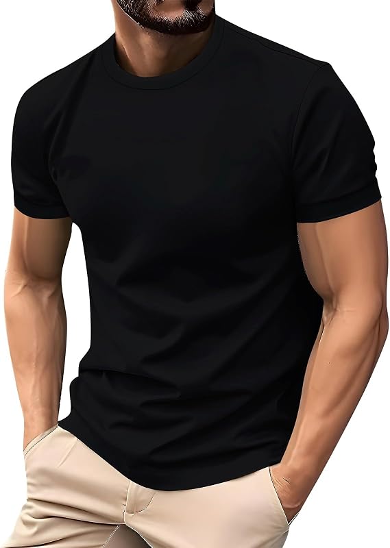 Men's Muscle T-Shirts Soft Stretch Short Sleeve Raglan Bodybuilding Gym Tee Fashion Athletic Hipster Cotton T Shirts