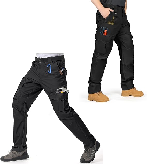 IGOLUMON Cargo Pants for Mens + Men's Stretch Tactical Pants