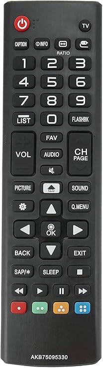 New AKB75095330 Replacement Remote Control Applicable for LG TV 24LH4830 43LJ5000 32LJ500B 43LJ500M 28LJ400B 28MT42DF 24LH4830-PU 28LJ430B