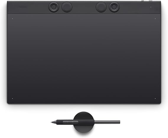 Wacom Intuos Pro Large, Pen Tablet, incl. Wacom Pro Pen 3 | Drawing Tablet (PC necessary), maximun space for large-scale projects for professionals with trusted Japanese technology