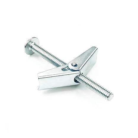 HASWARE Toggle Bolt Zinc Plated Steel and Wing Nut for Hanging Heavy Items on Drywall 1/4x3 (8 Pack)