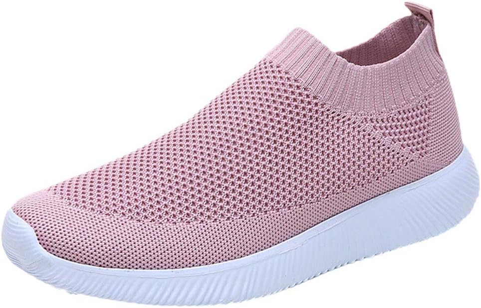 Flying Weaving Mesh Running Shoes Mens Soft Bottom Breathable Non Slip, Shock Absorption Comfortable Sports Shoes, Wide Fit With Arch Support Walking Shoes, Versatile Simple Causal Shoes
