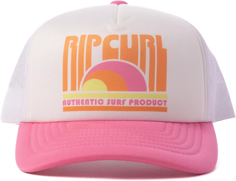 Rip Curl Unisex Adult Youth Trucker Hat with Snapback Closure and Mesh Back - Adjustable, Breathable Cap for Boys & Girls