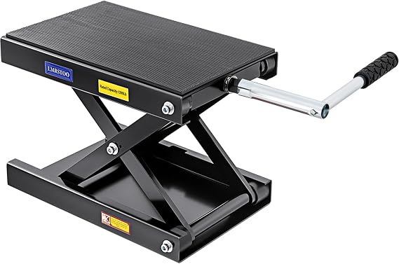 1200 LBS Motorcycle Jack, Motorcycle Lift Stand for Dirt Bike ATV,Scissor Jack with Crank Handle and Breaker Bar