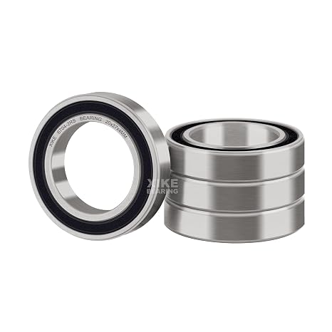 XIKE 4 pcs 6704-2RS Ball Bearings 20x27x4mm, Bearing Steel and Pre-Lubricated, Double Rubber Seals, 6704RS Deep Groove Ball Bearing with Shields