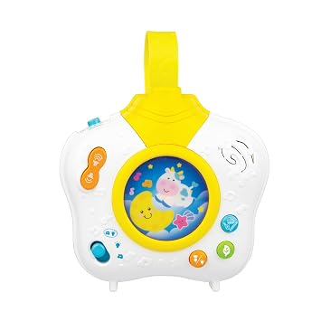 Winfun Babys Dreamland Soothing Projector Rotating Lights, Nature Sounds, Lullabies & Sleep Timer, Crib or Tabletop Use, Calming Night Light for Newborns & Infants Batteries Included