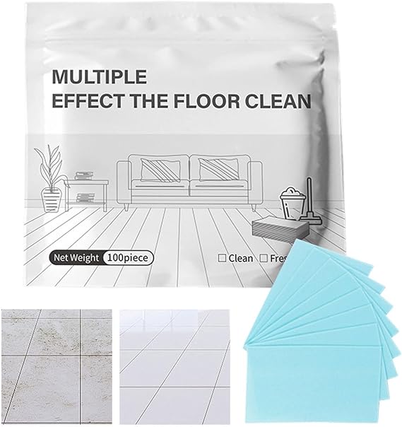 Multi-surfaces Floor Cleaner Tablet - 100PCS Multiple Effect The Floor Cleaning Sheets Wood Cleaner Tablets For Hardwood Floors Mopping Luxury Vinyl Plank Wood Flooring - Deep Cleans (Camellia Scent)
