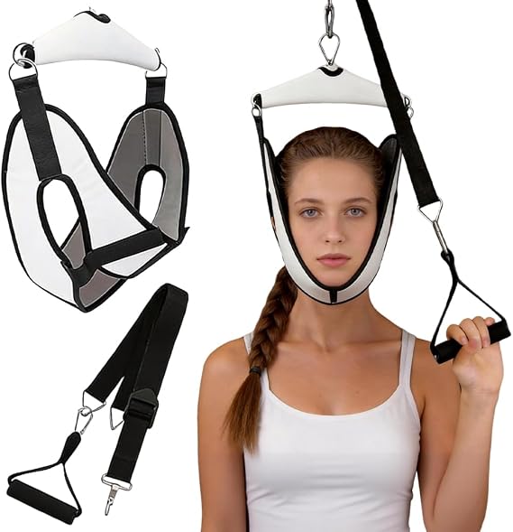 Neck Stretcher, Cervical Neck Traction Device,Portable Neck Stretcher for Home Use, Professional Over the Door Posture Corrector, Cervical Traction