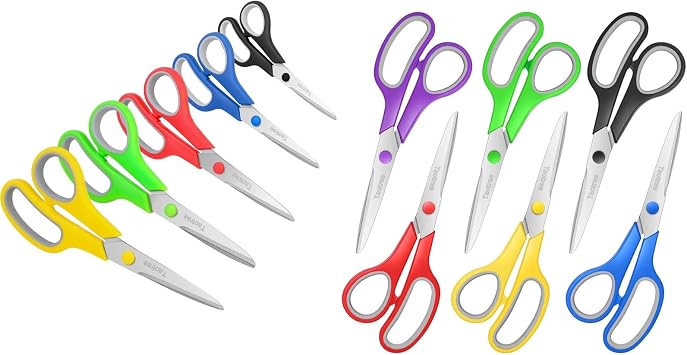 Taotree 8" Scissors All Purpose 5-Pack & 8" Scissors All Purpose 6-Pack Bundle