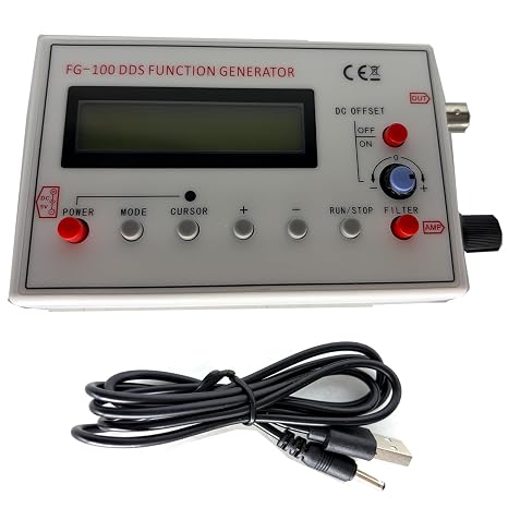 FG-100 DDS Function Signal Generator 1HZ-500KHz Sine Frequency Counter Sawtooth Waves Source Meter
