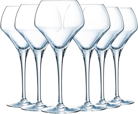 Chef&Sommelier Weingläser Open Up 37 cl 6er Set Ultrafestes Krysta-Kristallglas Weinkelche mit Stiel für die Verkostung spülmaschinenfest dauerhafter Glanz